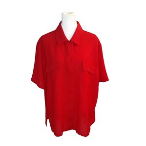 Chaus blouse. Size14, Red color